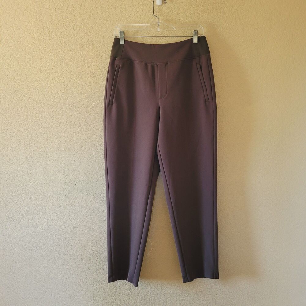 Athleta Endless High Rise Pants Womens Size 6 Brown Office Casual Pull On 533636